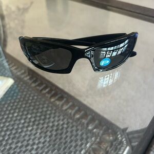 Oakley Fives Squared Polarized Glossy Black Sunglasses. New with tags